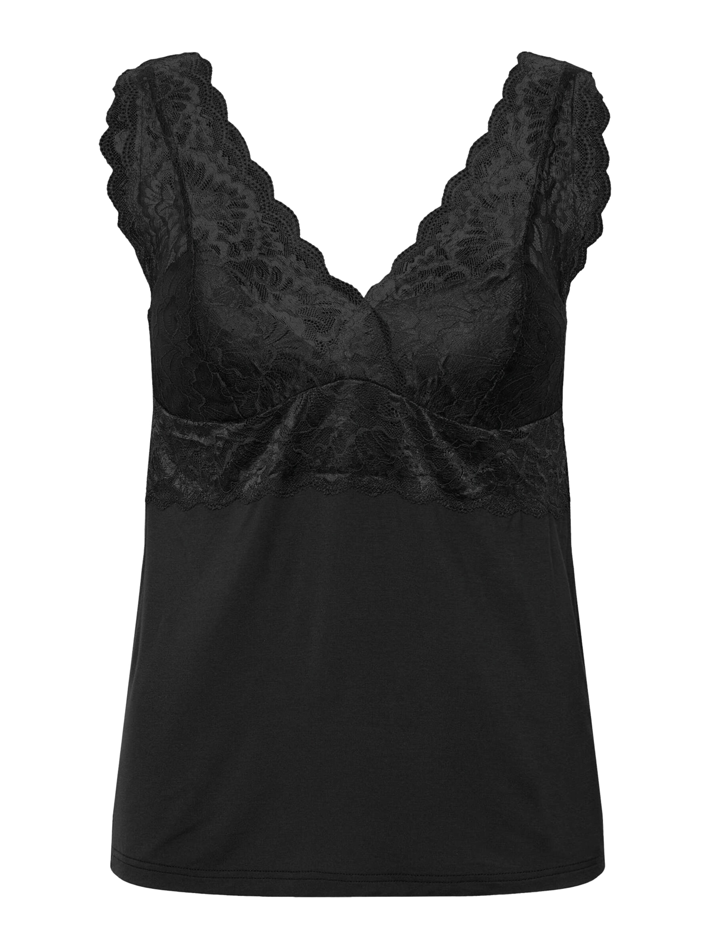 rosemunde Top 'Biarritz' in Zwart: voorkant