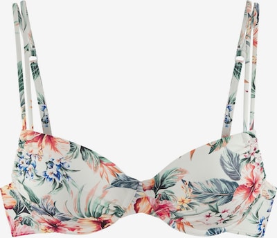 LASCANA Bikinitoppi värissä kerma / sininen / tummanvihreä / tummanoranssi / valkoinen, Tuotenäkymä