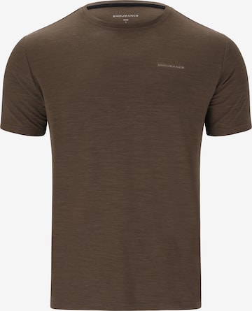 ENDURANCE Performance Shirt 'Peako' in Brown: front