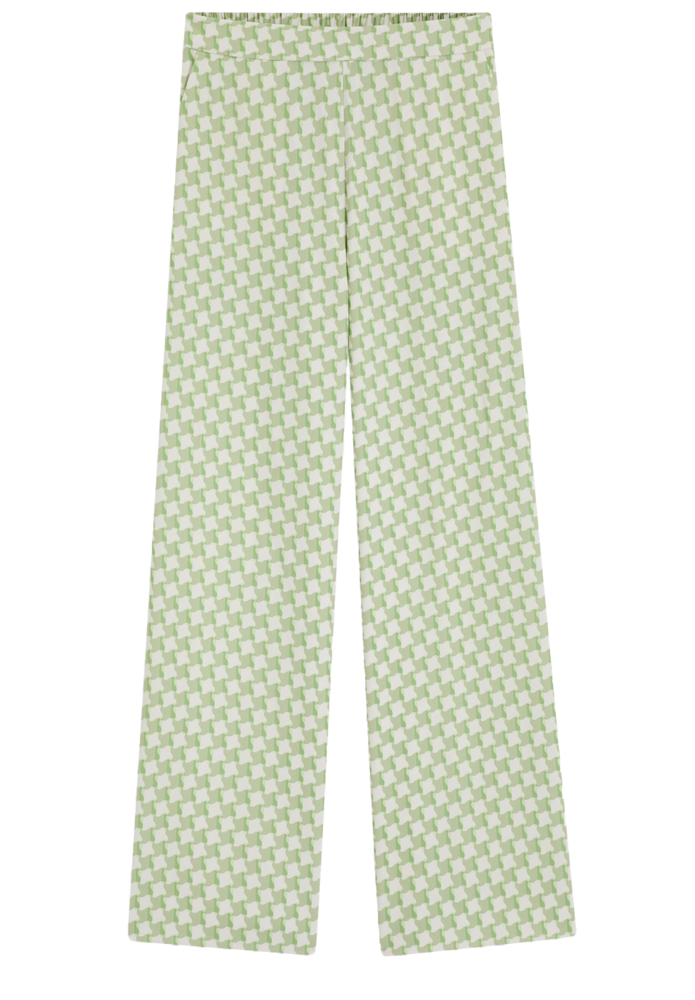 HUGO Wide leg Pants 'Haseli-1' in Green: front