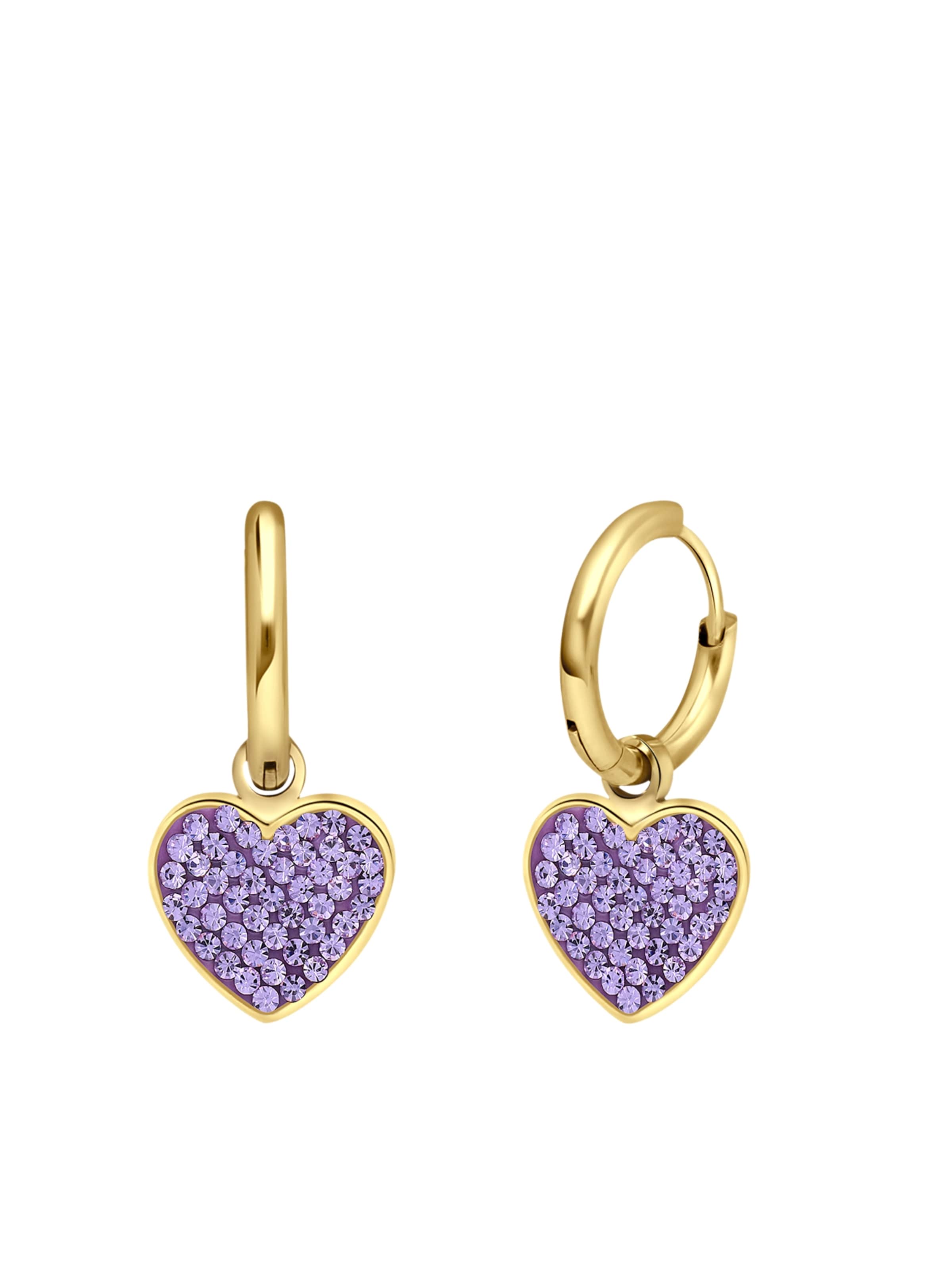 Boucles d'oreilles Lucardi en or : devant