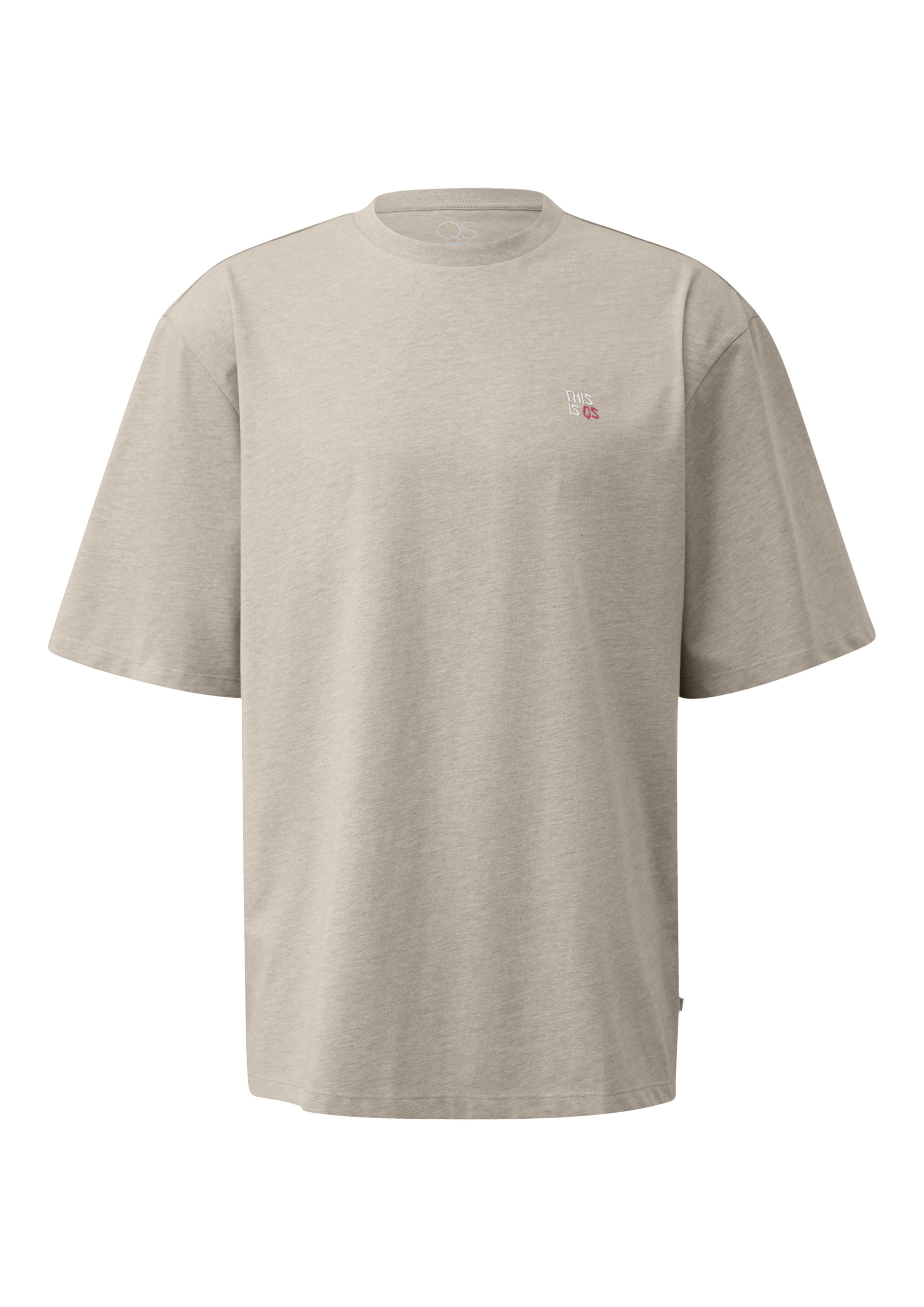 T-Shirt QS en beige : devant