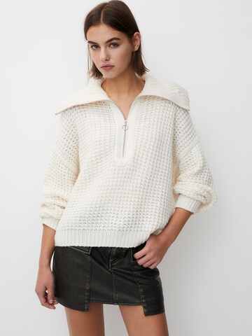 Pull-over Pull&Bear en beige : devant