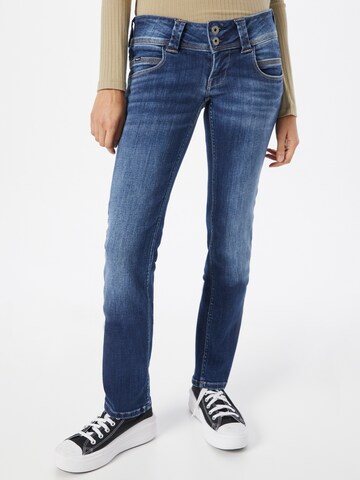 Coupe slim Jean 'Venus' Pepe Jeans en bleu : devant