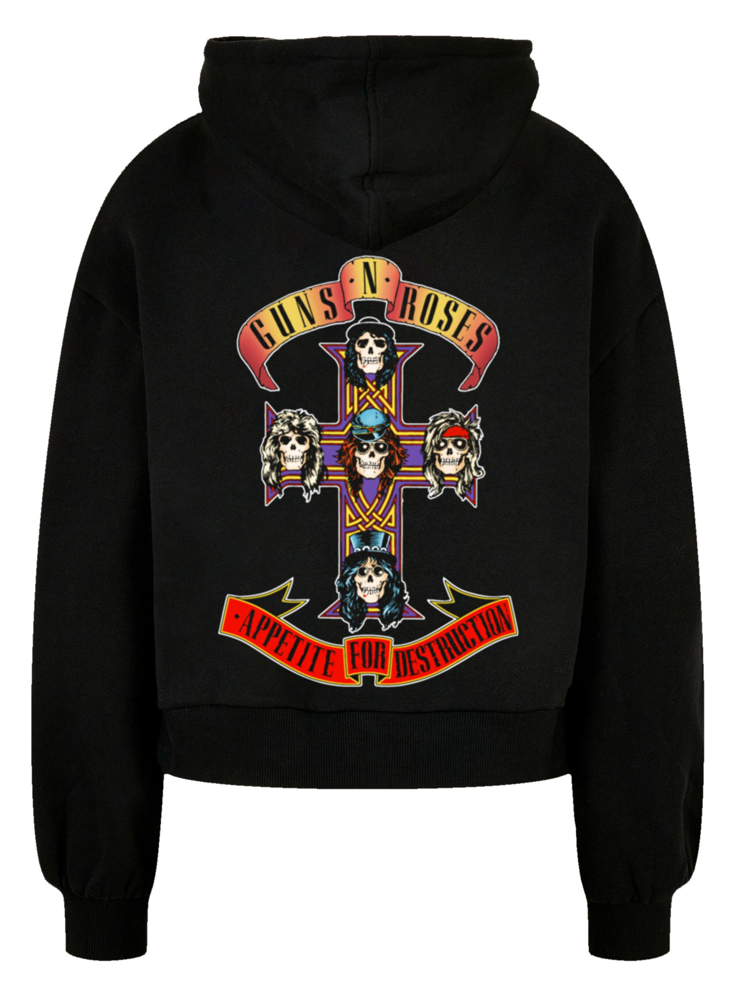 F4NT4STIC Sweatshirt 'Guns 'n' Roses Appetite For Destruction' in Black
