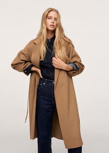 Manteau MANGO 'batin' en marron