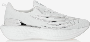 Sneaker bassa 'Tiger' di Plein Sport in bianco: frontale