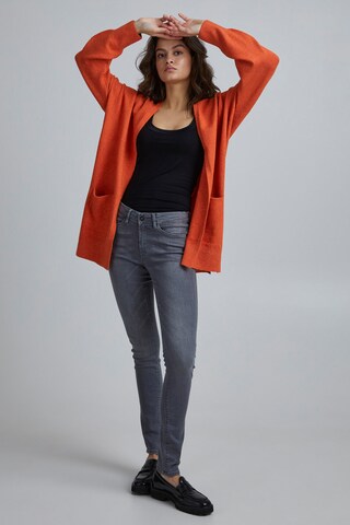 ICHI Knit Cardigan 'IHALPA' in Orange