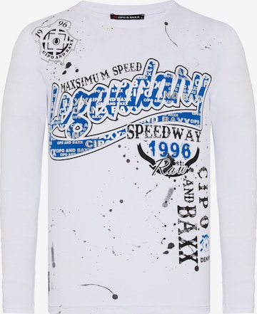 T-Shirt CIPO & BAXX en blanc : devant