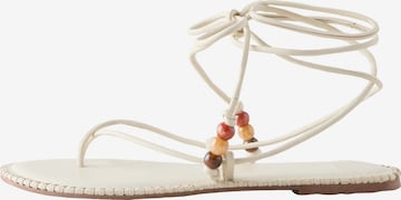 Next - Chinelos de dedo 'Forever Comfort' em branco: frente