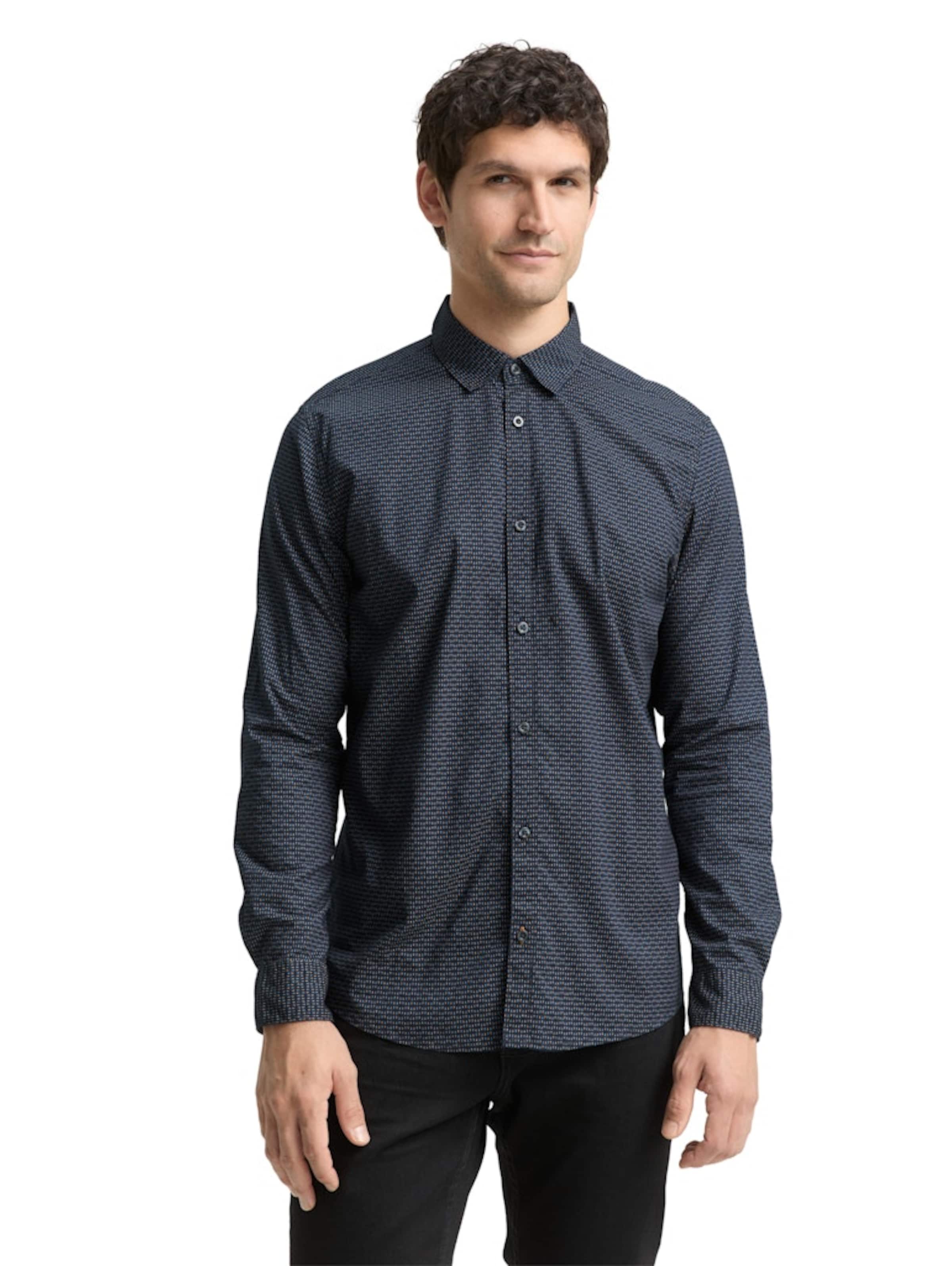 TOM TAILOR Средняя посадка Рубашка в Синий: спереди