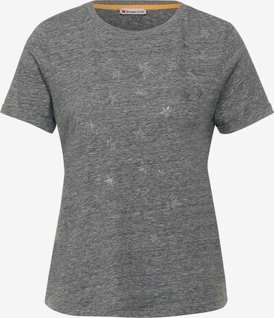 STREET ONE Shirt en graumeliert / schwarz / silber, Vue avec produit