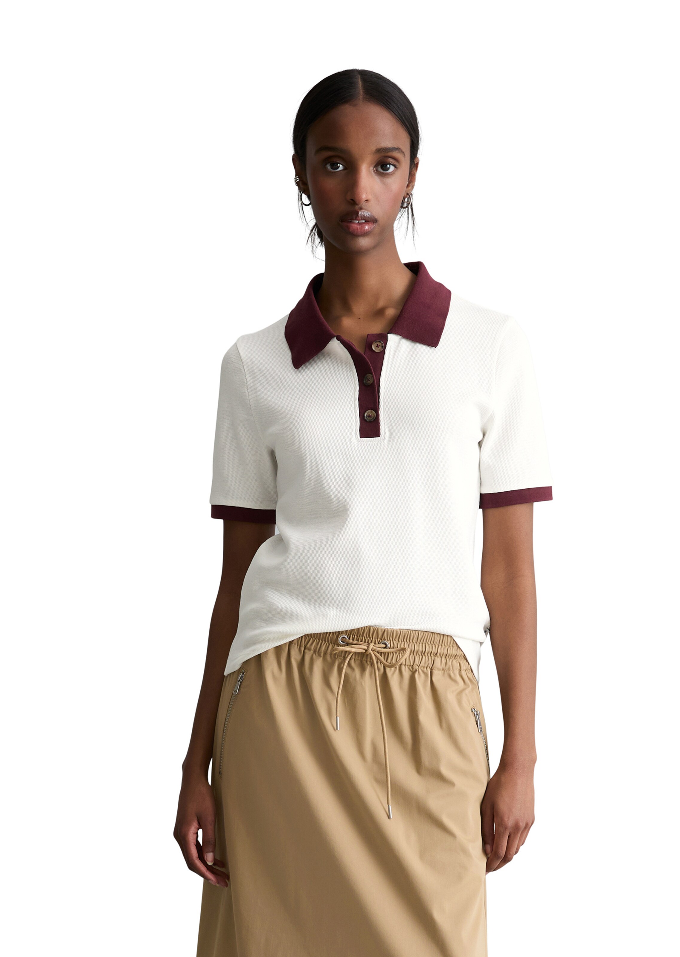 T-shirt Marc O'Polo DENIM en beige : devant