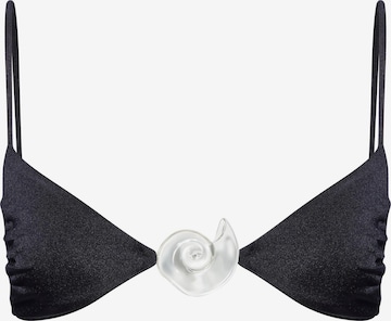melns SALT&WAVE Bikini augšdaļa 'Aphrodite Top': no priekšpuses