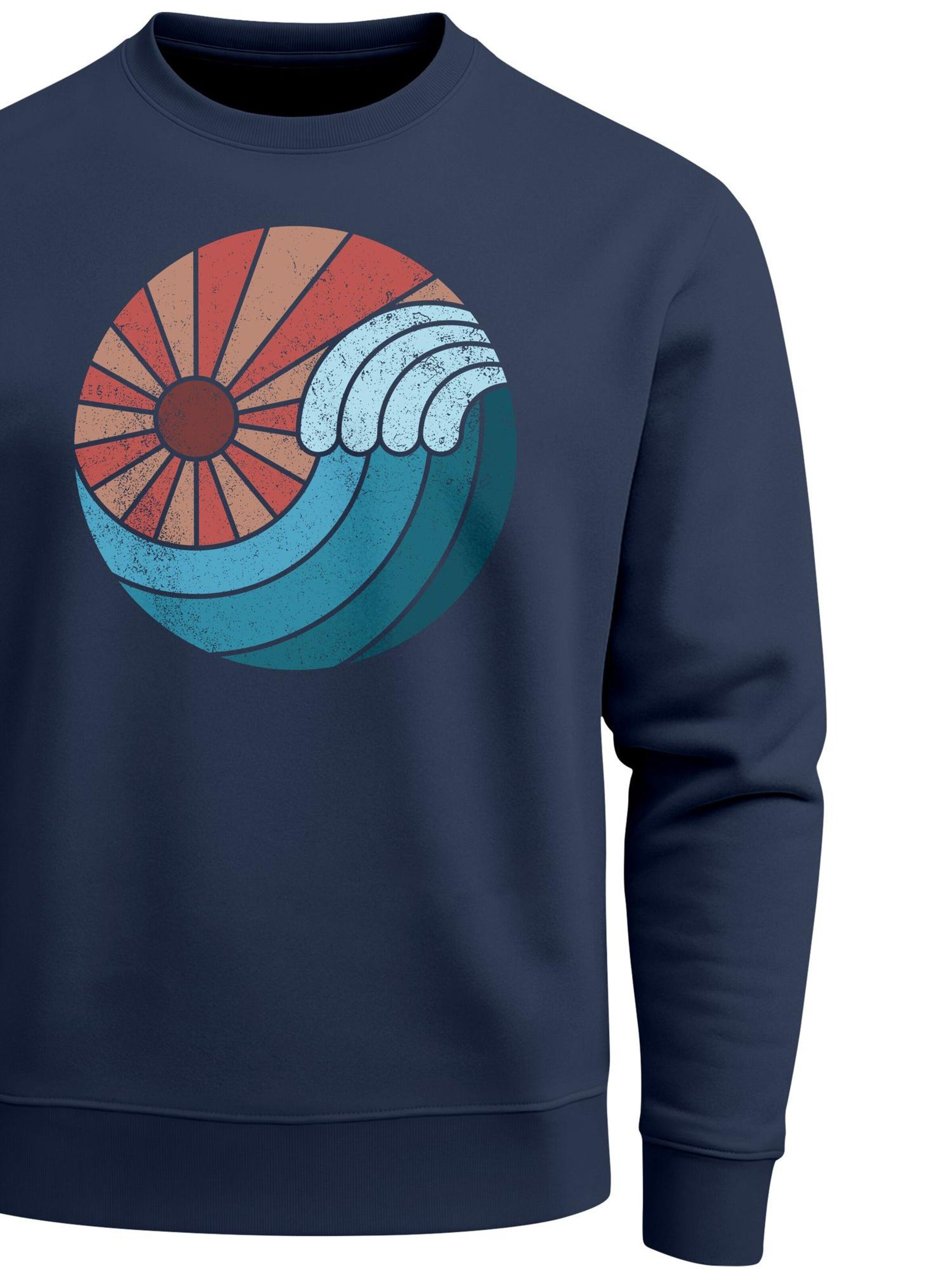 Neverless Sweatshirt 'Vintage Sunrise' in Blue