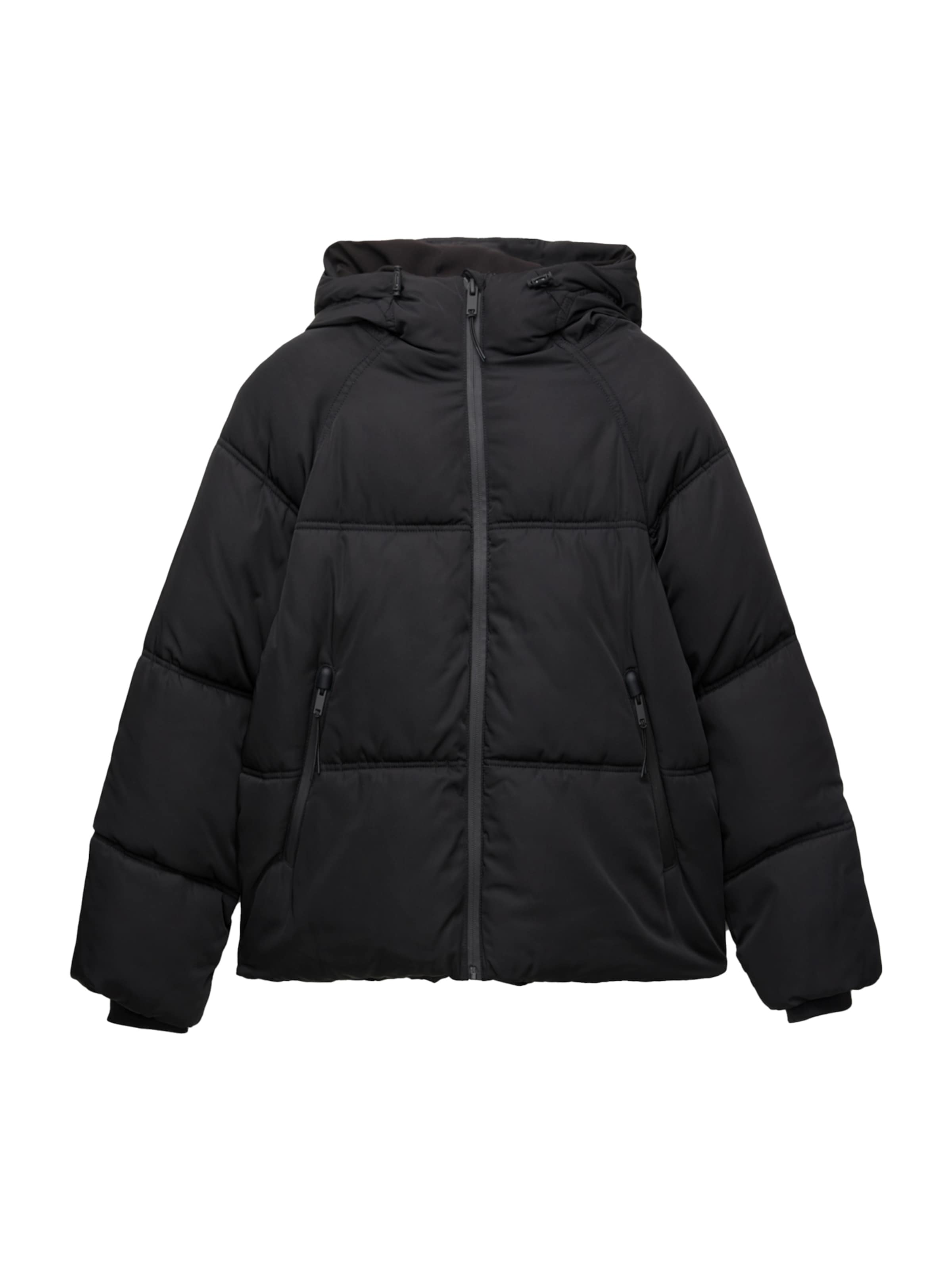 Veste d’hiver Pull&amp;Bear en noir : devant