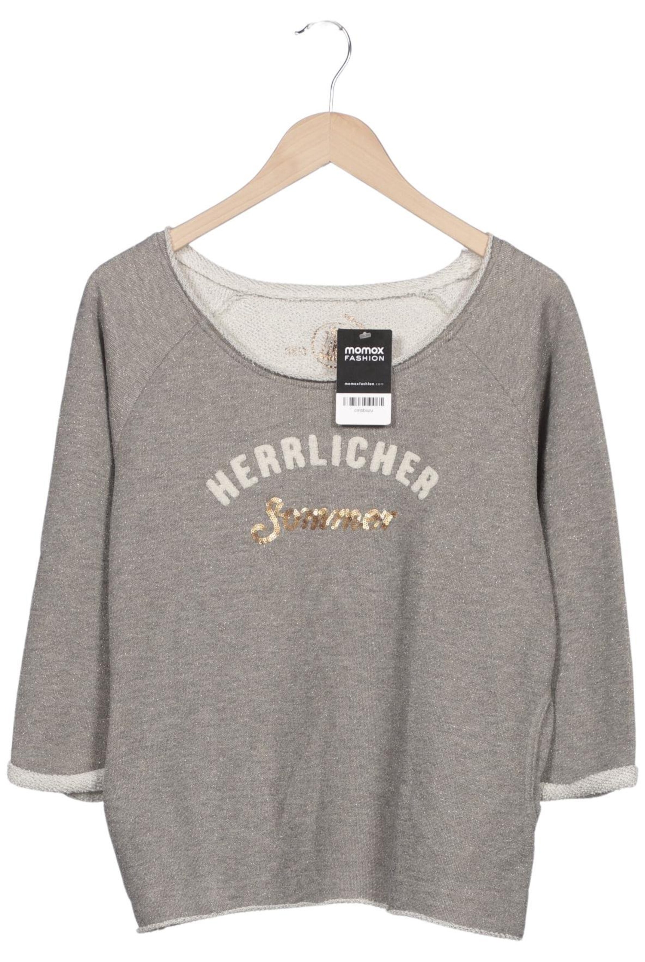 Herrlicher Sweatshirt & Zip-Up Hoodie in M in Grey: front