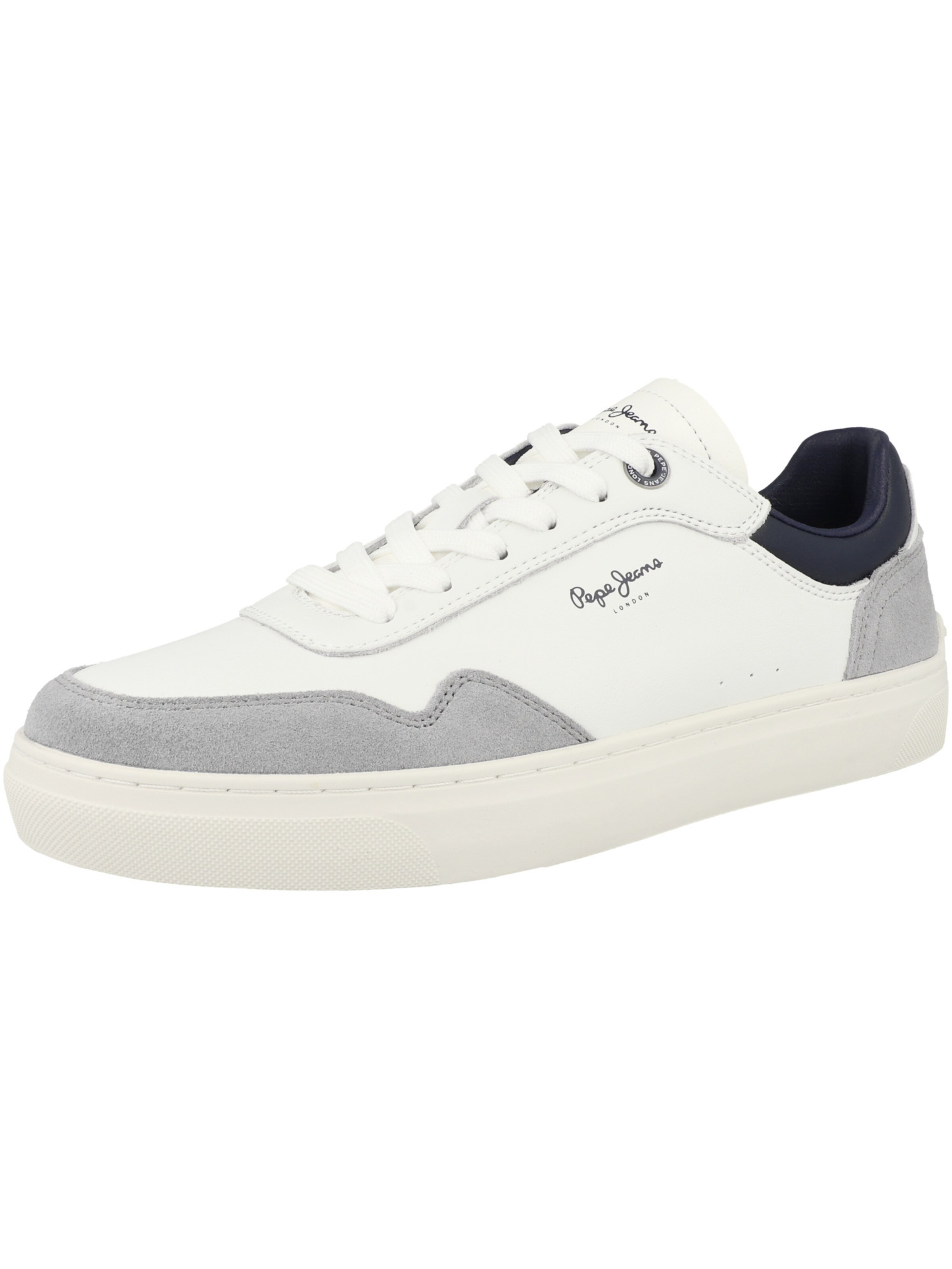 Pepe Jeans - Sapatilhas baixas 'Camden Collar' em branco: frente