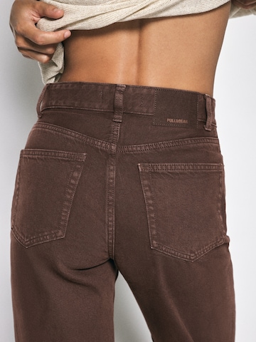 Pull&Bear Wide leg Jeans in Brown