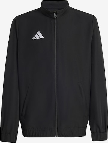 ADIDAS PERFORMANCE Athletic Zip-Up Hoodie 'Entrada26' in Black: front