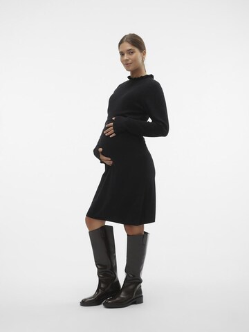 MAMALICIOUS Knitted dress 'LESLIE NEW JUNE' in Black