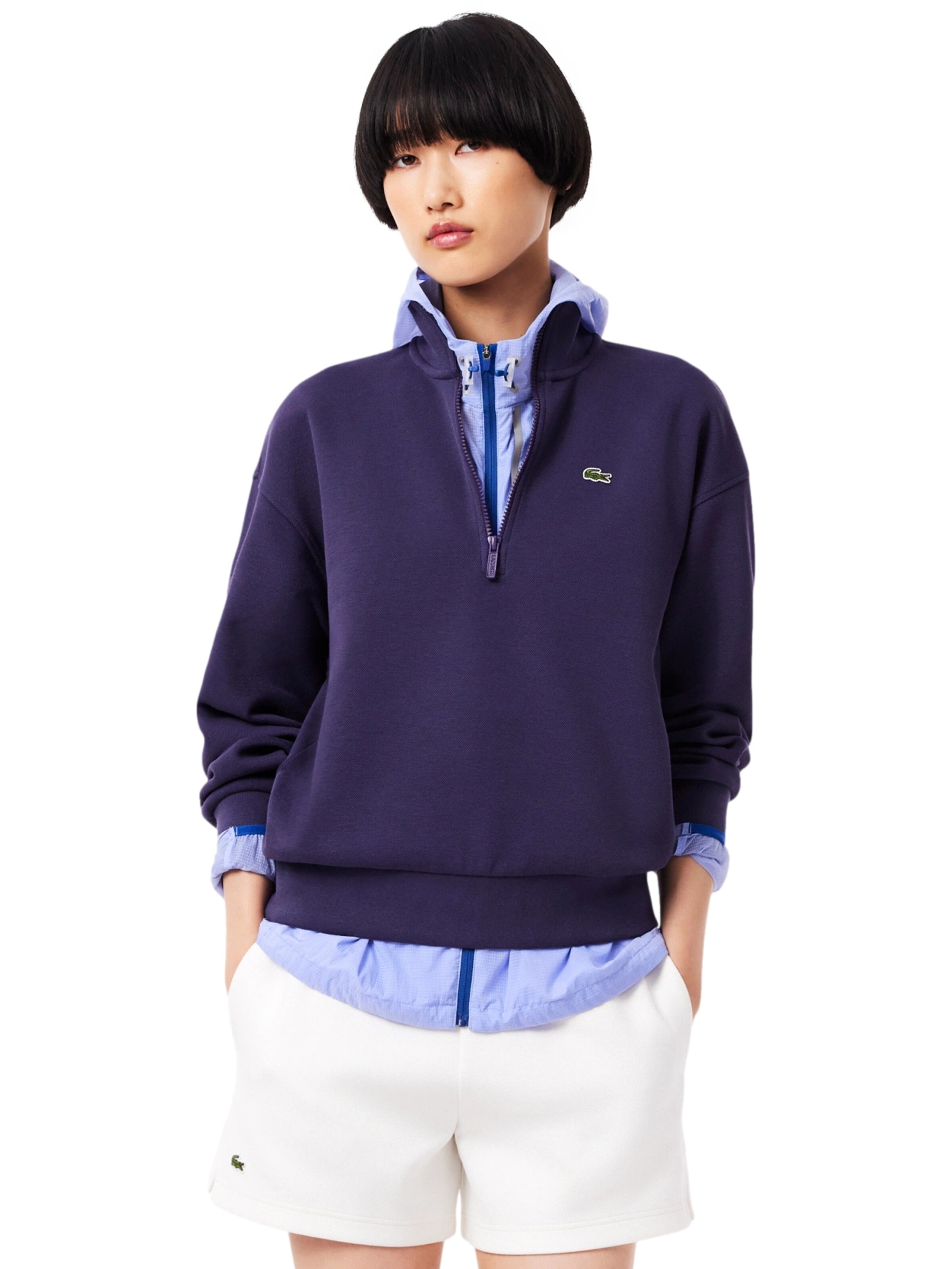 LACOSTE Sweatshirt in Purple: front