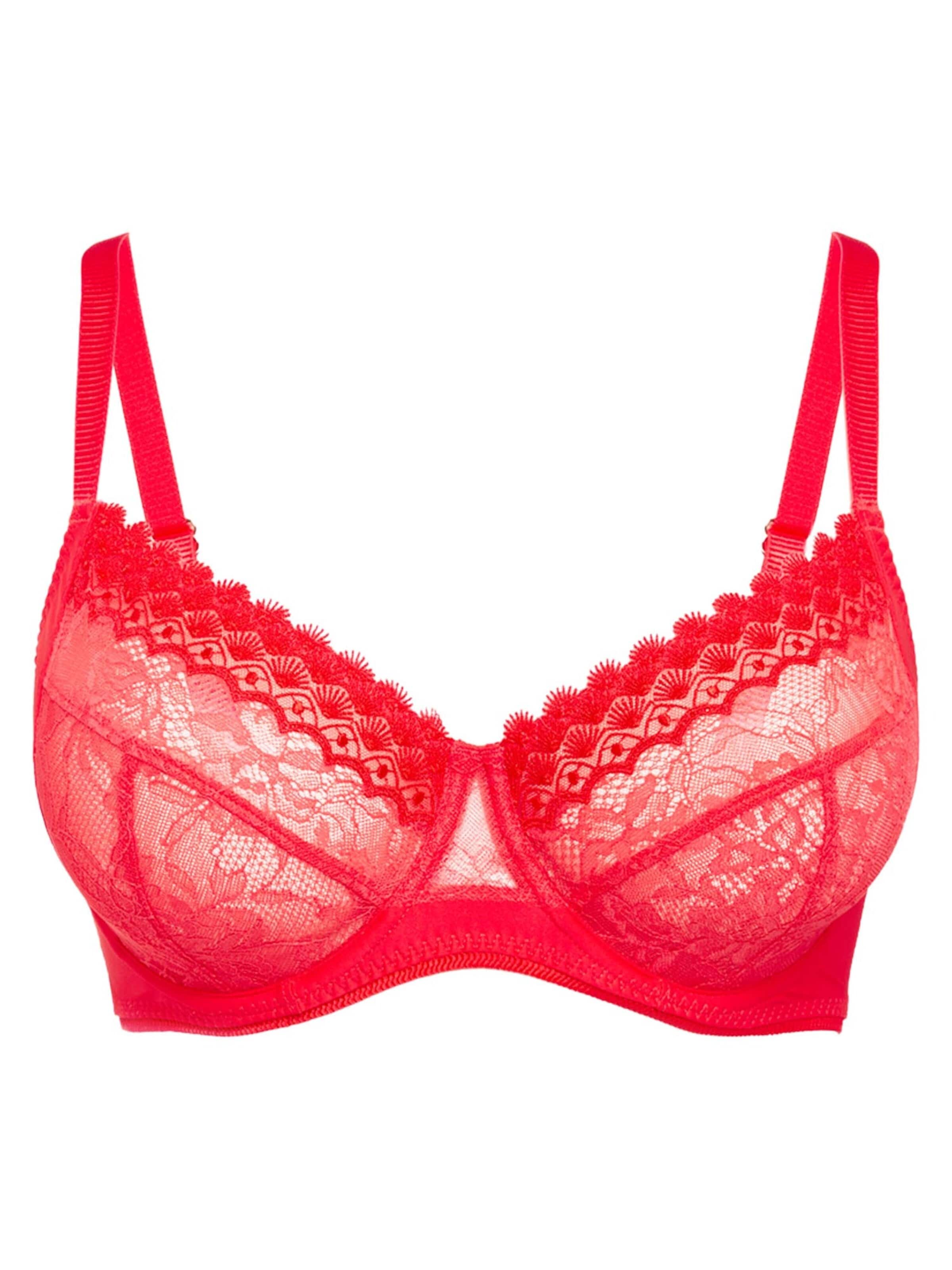Simone Perele Minimiser Bra 'Radieuse' in Red: front
