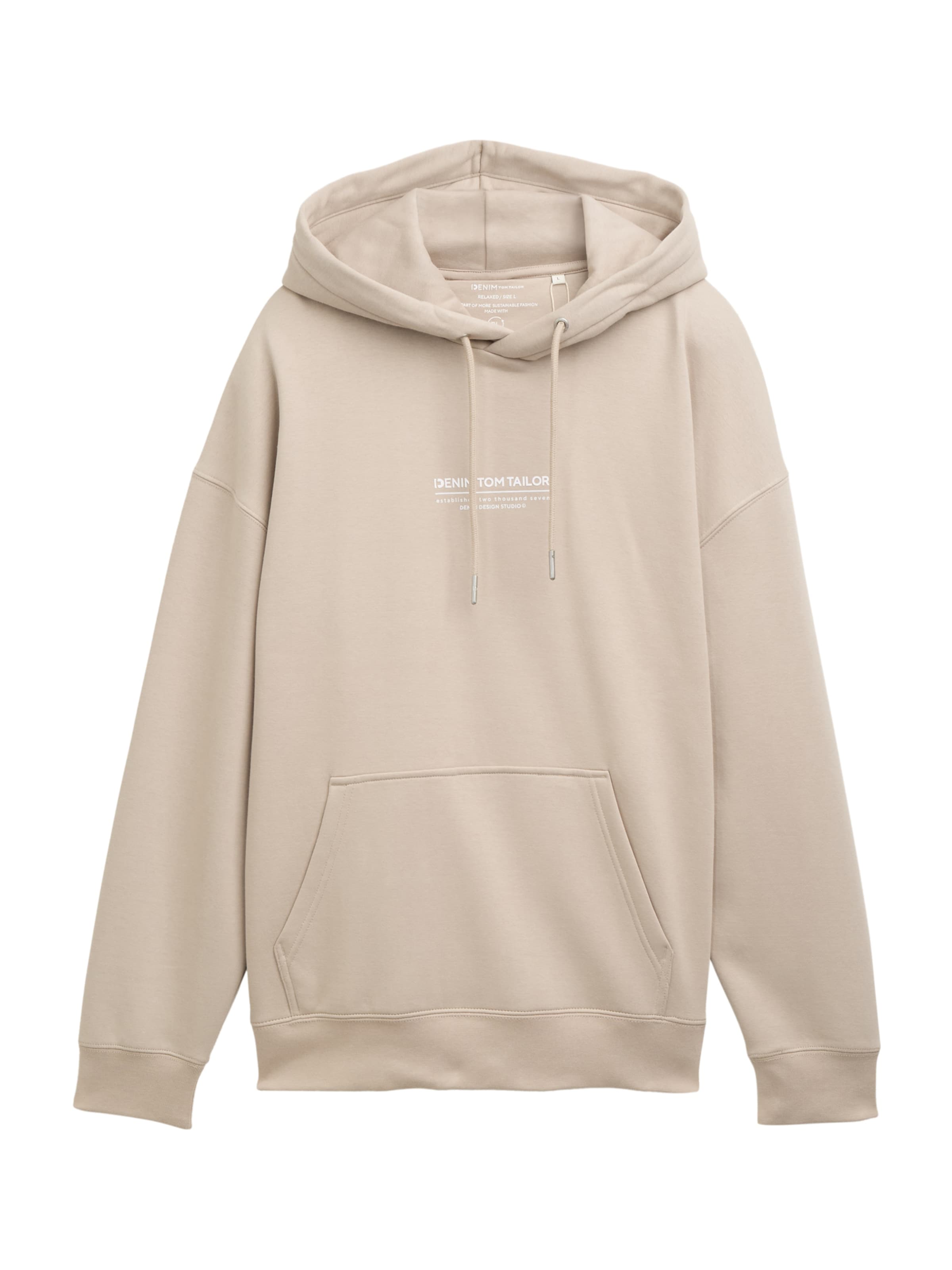 Bluză de molton de la TOM TAILOR DENIM pe gri: față