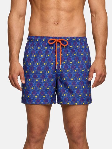 Pantaloncini da bagno 'GALLO UOMO BOXER MARE PL TENNIS CON RICAMO+CORDINO Costumi da bagno' di Gallo in blu: frontale