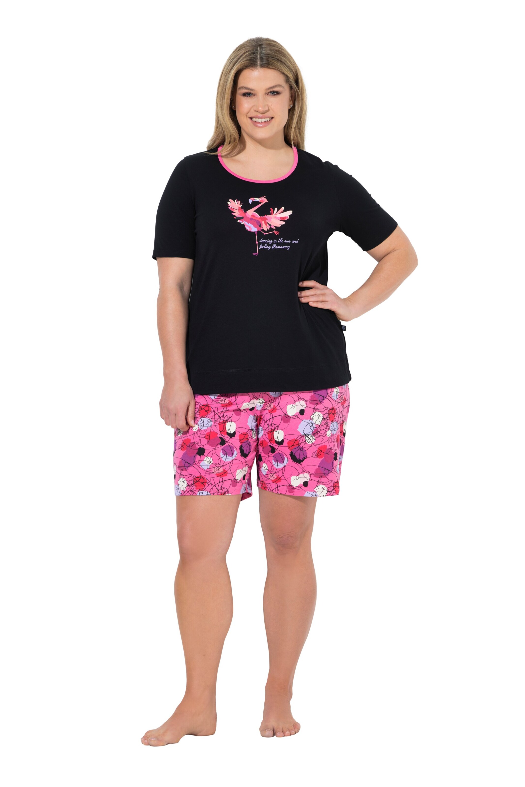 Ulla Popken Pyjama in Pink: Vorderseite