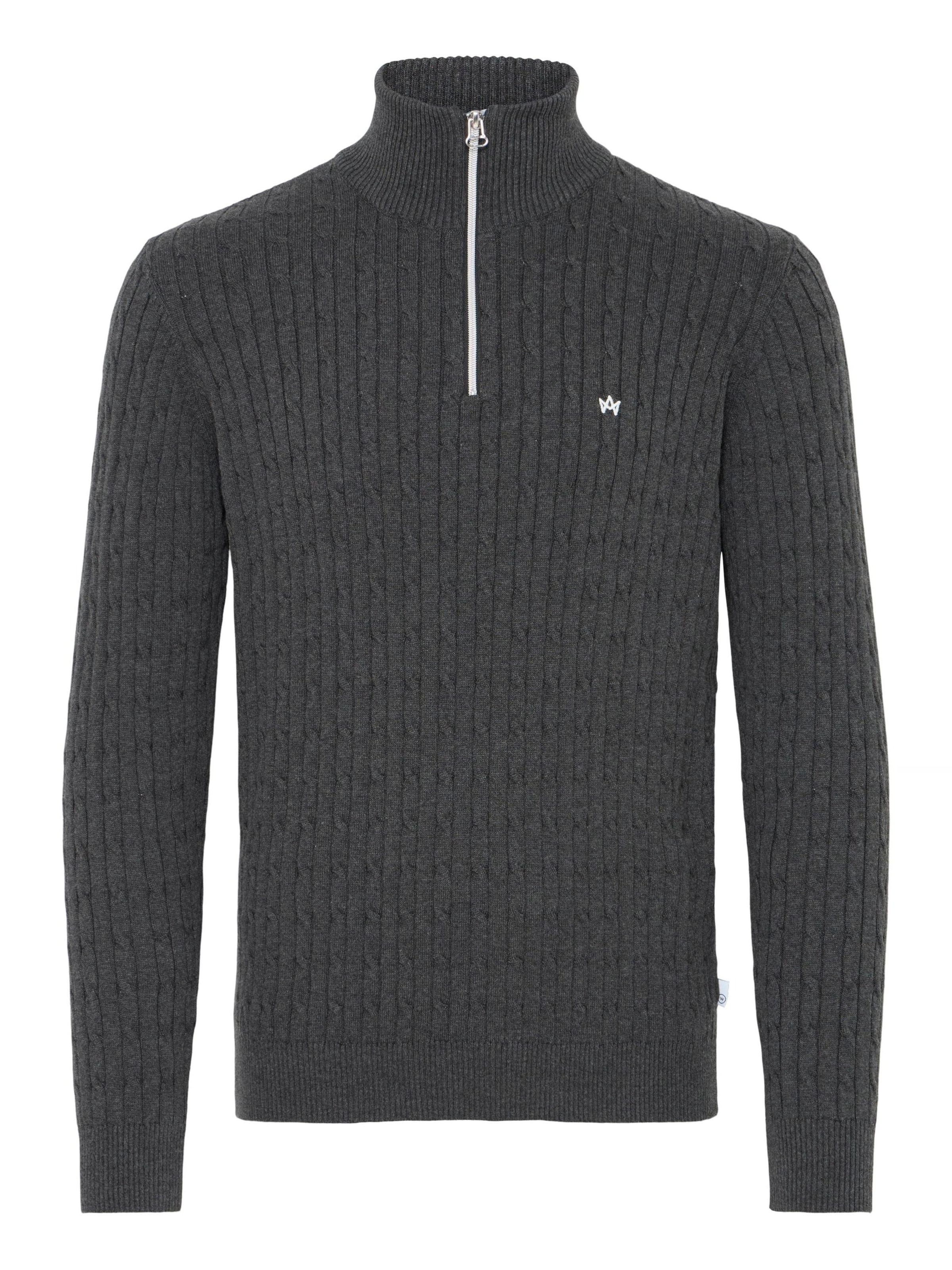 Pull-over ' KSCall half zip ' Kronstadt en noir : devant