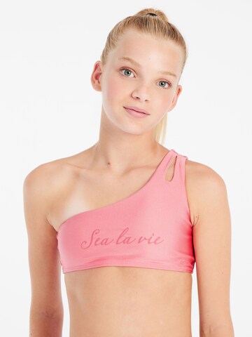 PROTEST Bustier Bikini 'PRTYeah JR'‌‌‌‌‌‌‌ in Pink