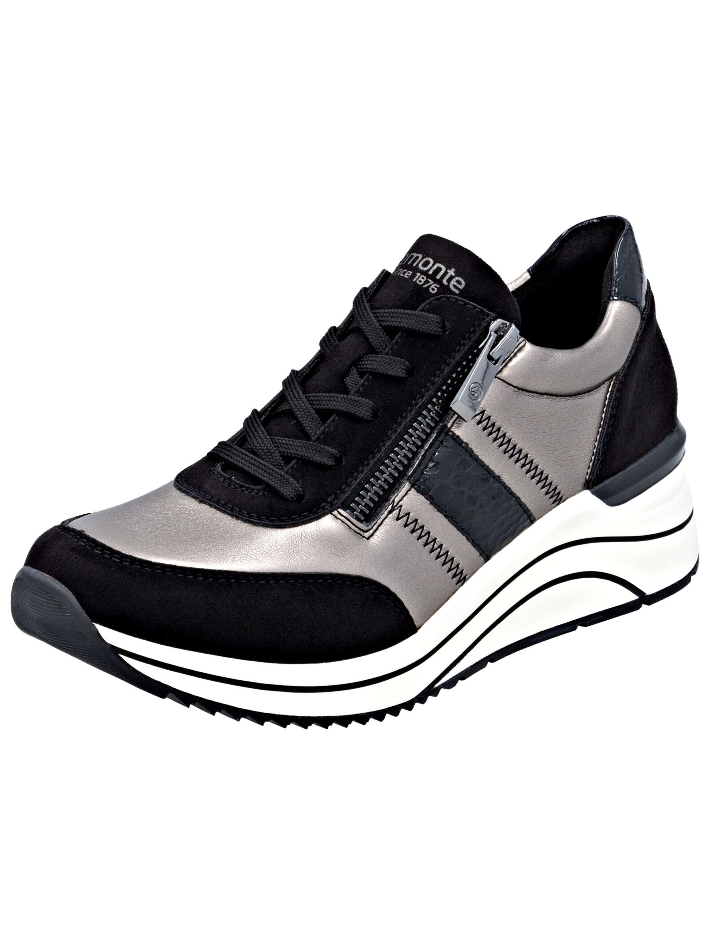 REMONTE Platform trainers in Black: front