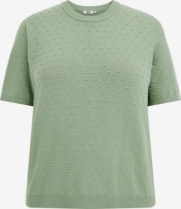 T-shirt WE Fashion en vert : devant