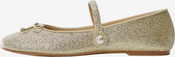 MANGO KIDS Ballerina's 'Khloe' in Goud: voorkant