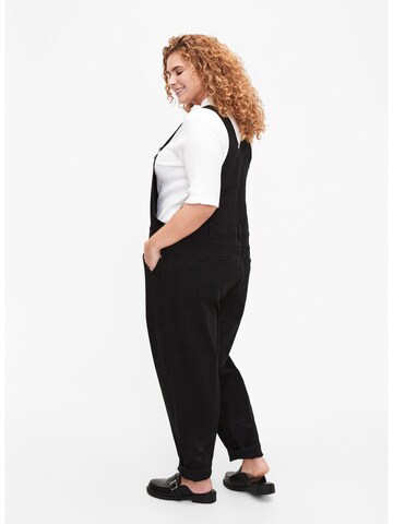 melns Zizzi Standarta Džinsa kombinezons 'Jevlia'