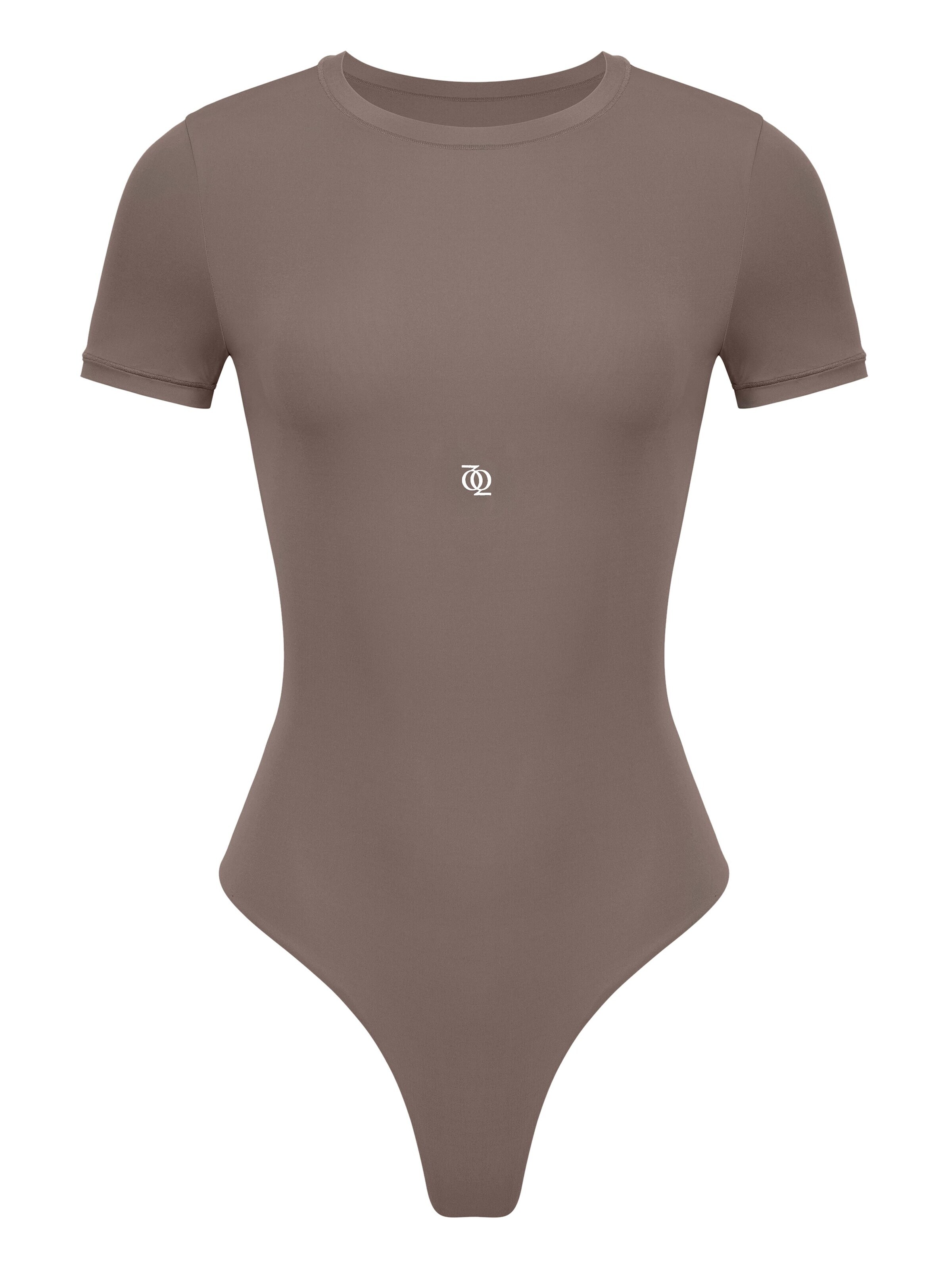 GOD SAVE QUEENS Bodi 'Second Skin T-Shirt Bodysuit' | rjava barva: sprednja stran