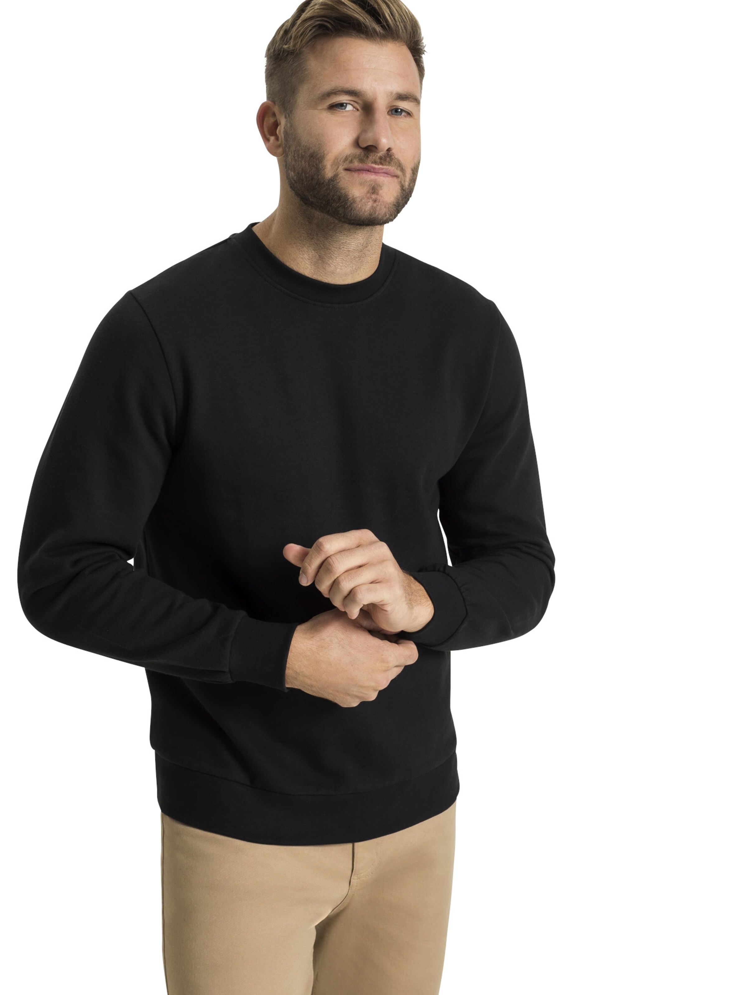 bonprix Sweatshirt in Zwart: voorkant