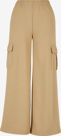 Urban Classics Wide leg Cargobyxa i beige: framsida