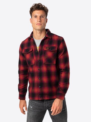 Superdry Regular fit Button Up Shirt 'Miller' in Red: front