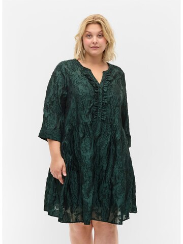 Zizzi Košilové šaty 'Amina' – zelená