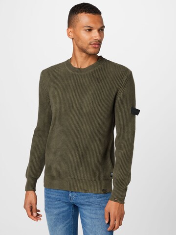 REPLAY Sweter w kolorze zielony: przód
