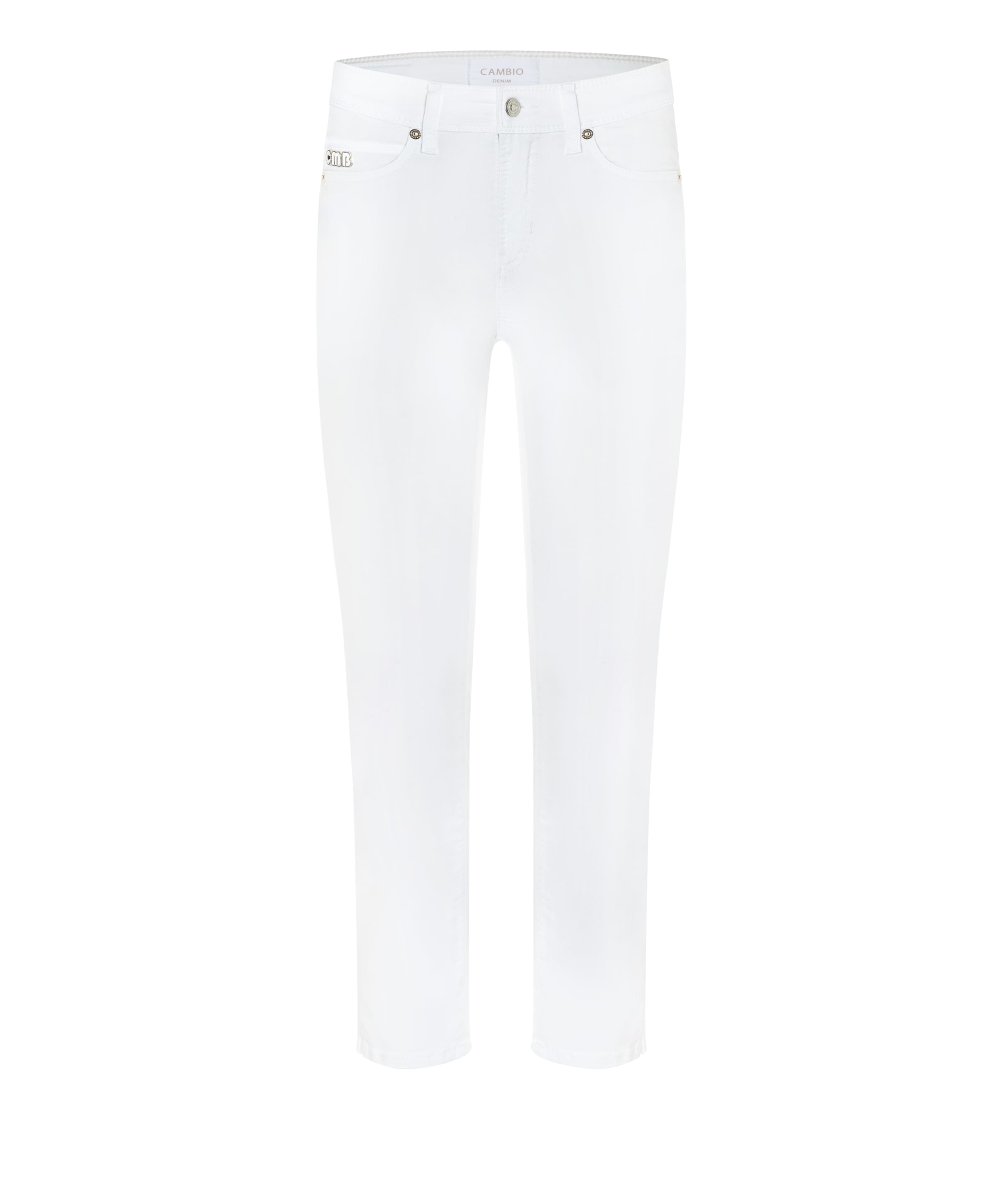 Cambio Slim fit Jeans ' Piper ' in White: front