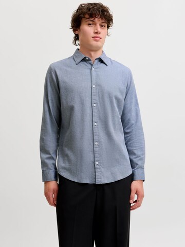JACK & JONES Regular fit Overhemd 'JJEField' in Blauw: voorkant