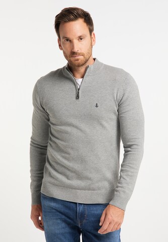 DreiMaster Maritim Sweater 'Prin' in Grey: front