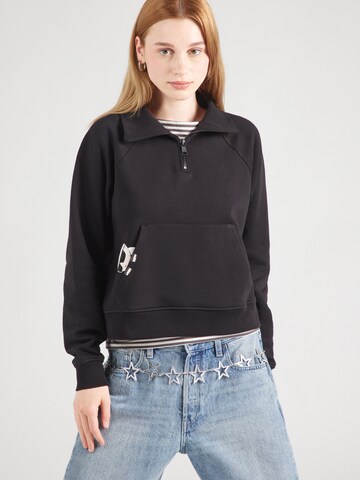 Karl Lagerfeld Sweatshirt 'IKON' in Black: front