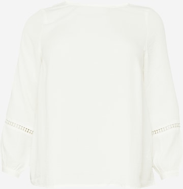 ONLY Carmakoma - Blusa en blanco: frente