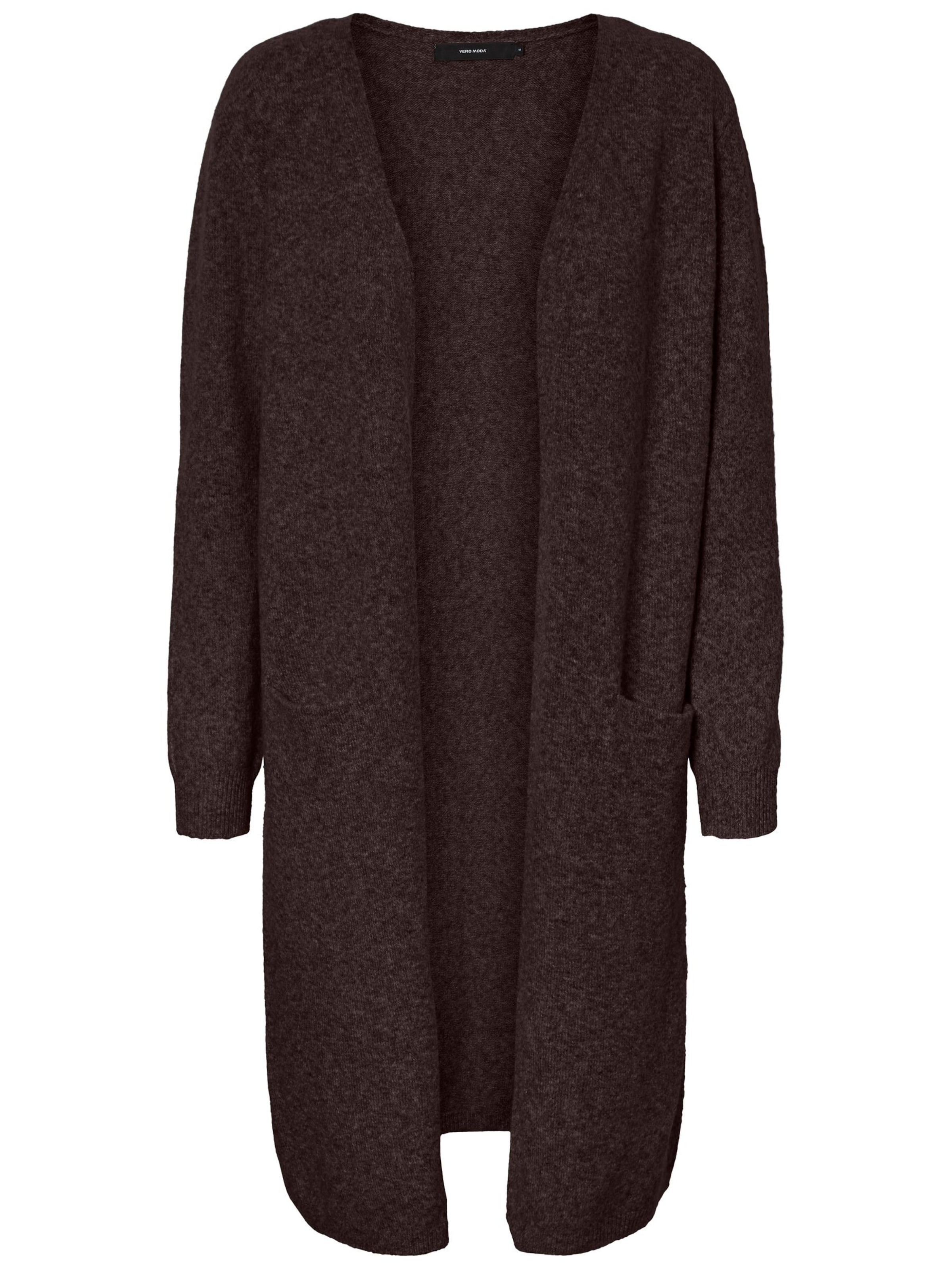 VERO MODA Gebreid vest 'DOFFY' in Bruin: voorkant