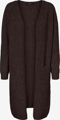 VERO MODA Knit cardigan 'DOFFY' in Brown: front