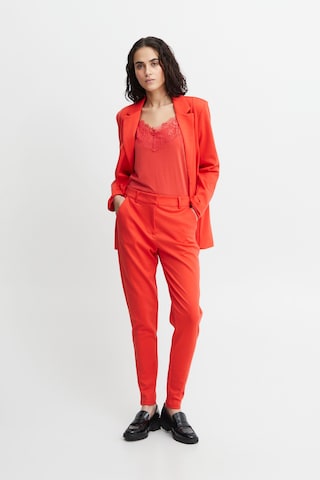 ICHI Tapered Broek 'KATE' in Rood